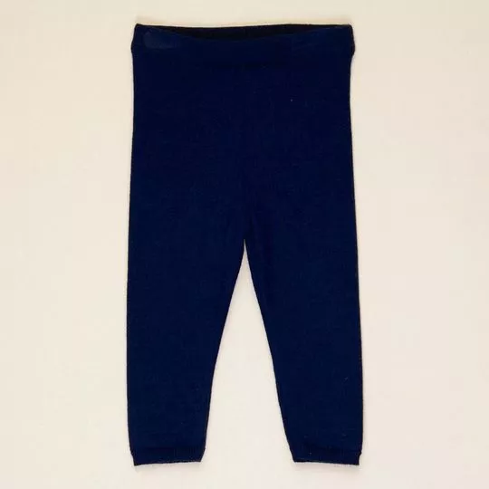 Legging Em Tricô- Azul Marinho- Que Te Encante