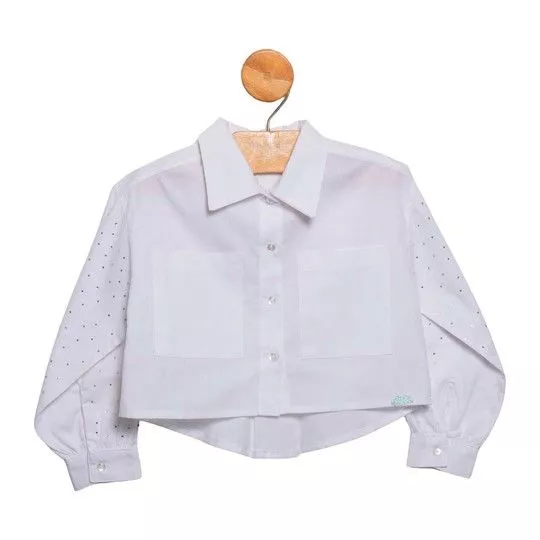 Camisa Lisa Com Termocolantes- Branca