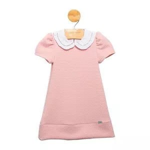 Vestido Texturizado<BR>- Rosê<BR>- Gabriela Aquarela