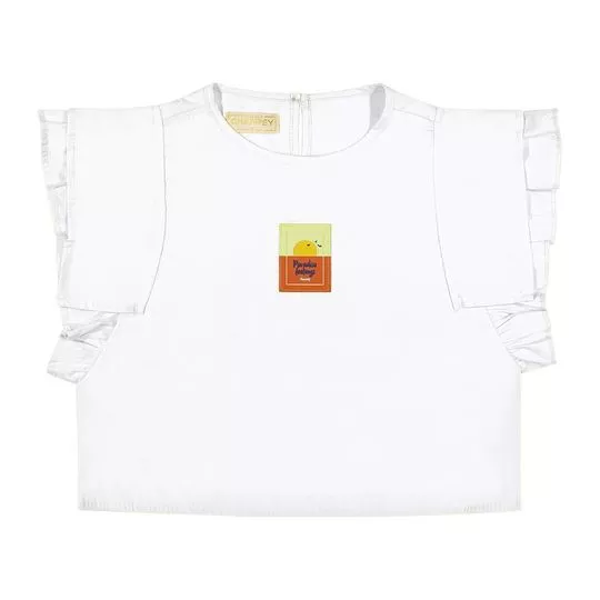 Cropped Com Recortes- Branco