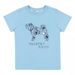 Camiseta Charpey®<BR>- Azul Claro & Preta