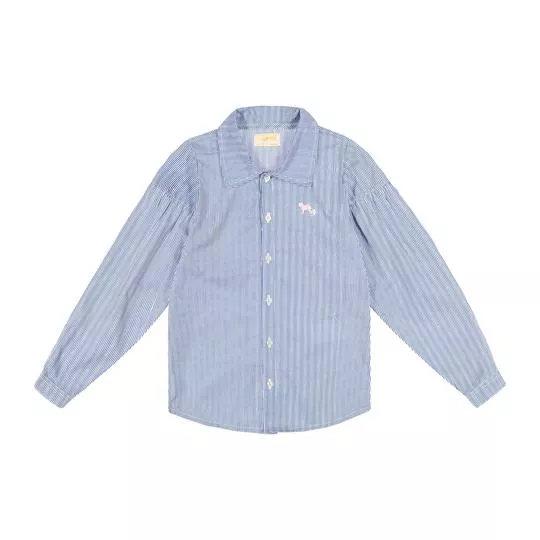 Camisa Listrada- Branca & Azul