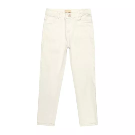 Calça Skinny Em Sarja- Off White