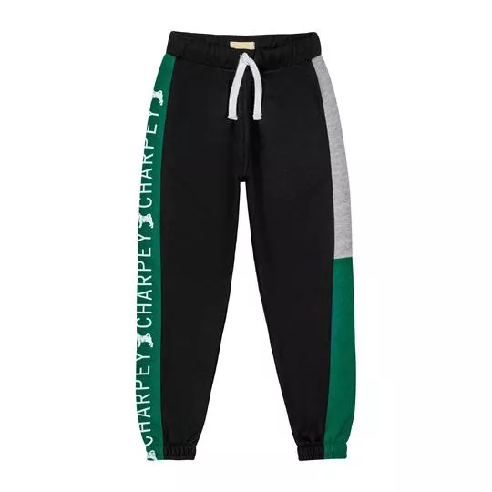 Calça Jogger Em Moletom- Preta