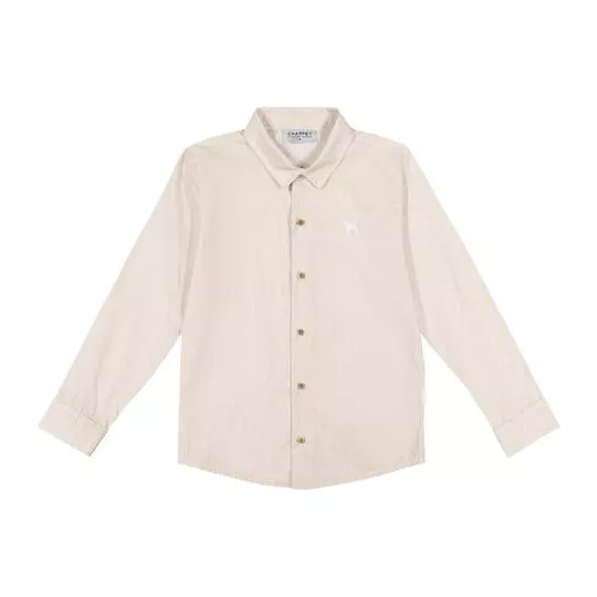 Camisa Listrada- Off White & Bege