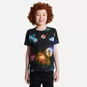 Camiseta Constelação<BR>- Preta & Rosa
