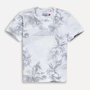 Camiseta Folhagens<BR>- Off White