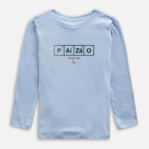 Camiseta Paizão<BR>- Azul Claro & Preta