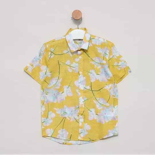 Camisa Floral- Amarela