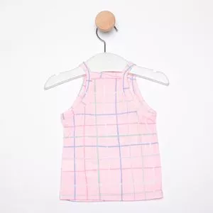 Blusa Quadriculada<BR>- Rosa Claro