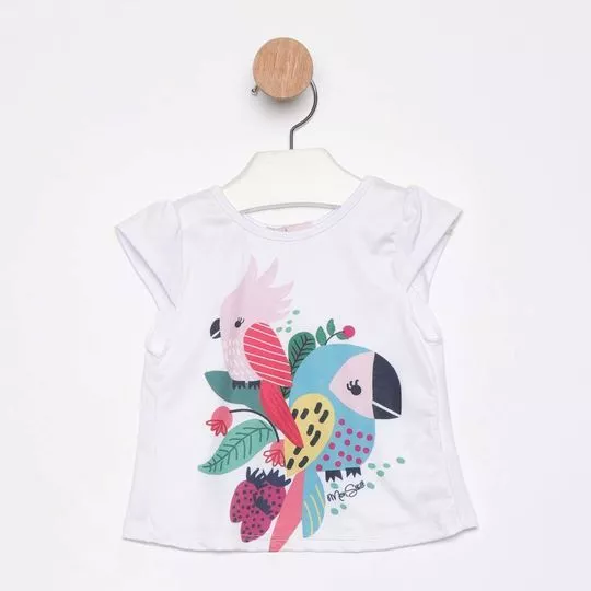 Blusa Aves- Off White