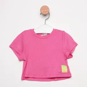 Blusa Com Tag <BR>- Rosa Escuro<BR>- Mon Sucré