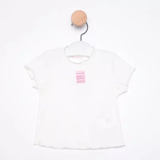 Blusa Canelada- Off White