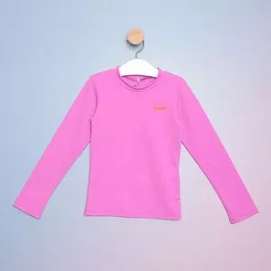 Camiseta Com Tag<BR>- Rosa & Laranja<BR>- Mon Sucré