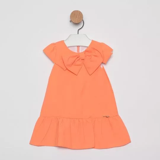 Vestido Com Laço- Laranja