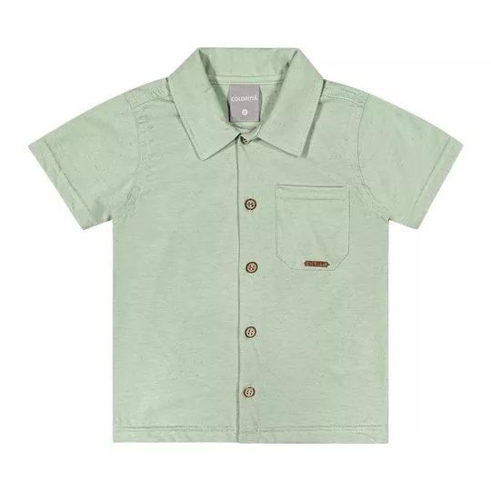 Camisa Com Bolso- Verde Oliva