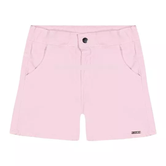 Short Com Recortes- Rosa Claro