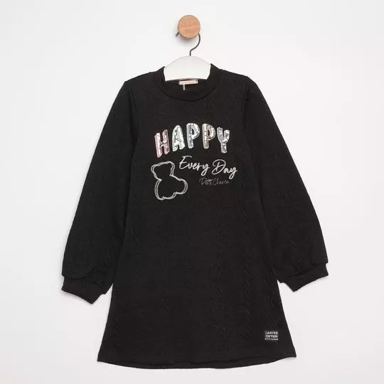 Vestido Happy Every Day- Preto