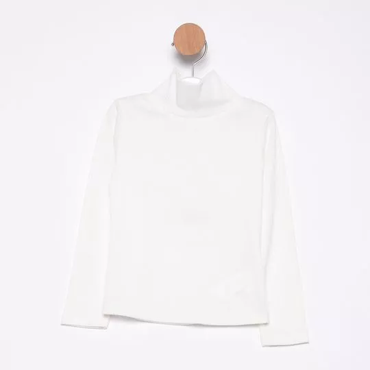 Blusa Canelada- Off White