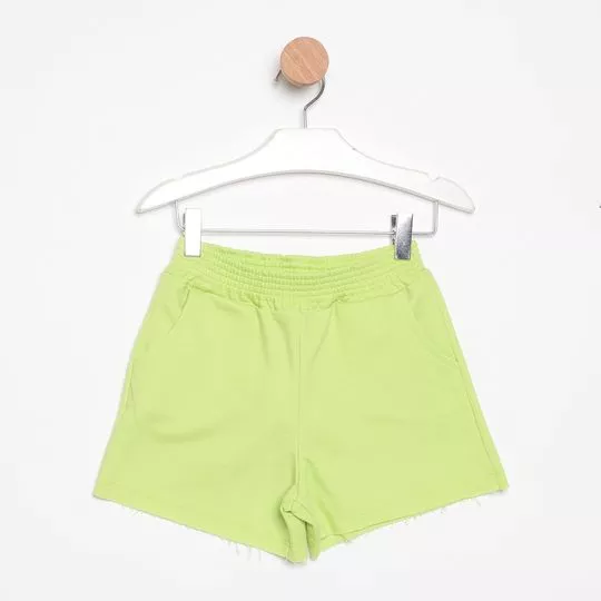 Short Com Bolsos- Verde Claro