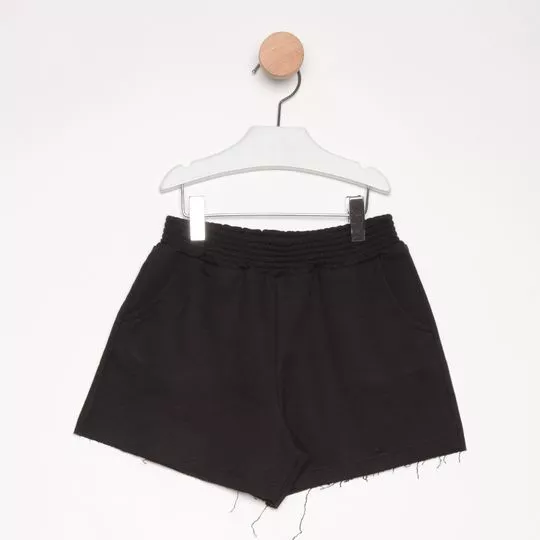 Short Em Moletinho- Preto