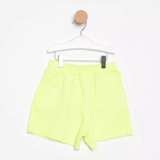 Short Com Bolsos- Verde Limão