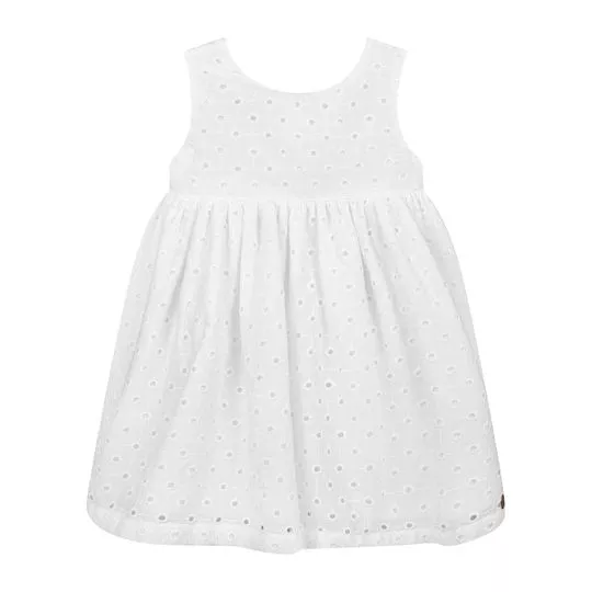 Vestido Em Laise- Branco- Roberta Magalhães Baby & Kids