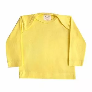 Camiseta Com Recortes<BR>- Amarela<BR>- Ticco Baby