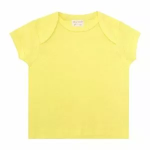 Camiseta Com Recortes<BR>- Amarela<BR>- Ticco Baby