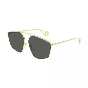 Óculos De Sol Geométrico<BR>- Dourado & Preto<BR>- Gucci