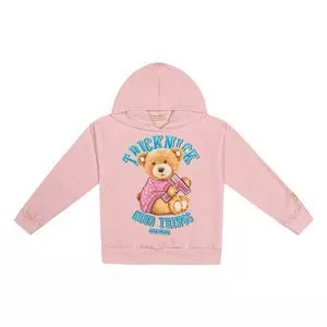 Blusão Ursinha Com Capuz<BR>- Rosa<BR>- Trick Nick