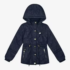 Jaqueta Puffer Com Amarração<BR>- Azul Marinho<BR>- Trick Nick