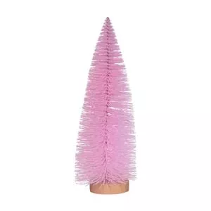 Árvore De Natal Decorativa<BR>- Rosa Claro<BR>- 25cm