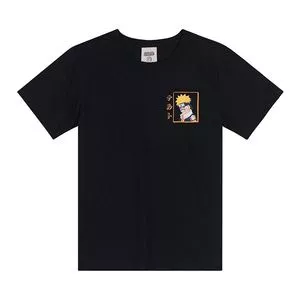 Camiseta Naruto®<BR>- Preta & Laranja