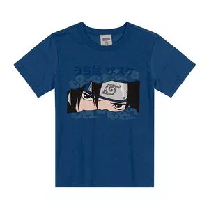 Camiseta Sasuke<BR>- Azul Marinho & Preta