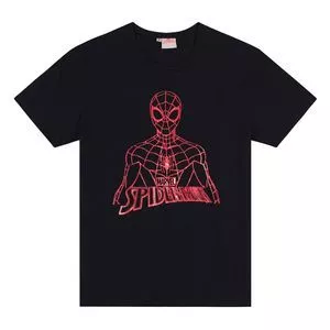 Camiseta Spiderman<BR>- Preta & Vermelha