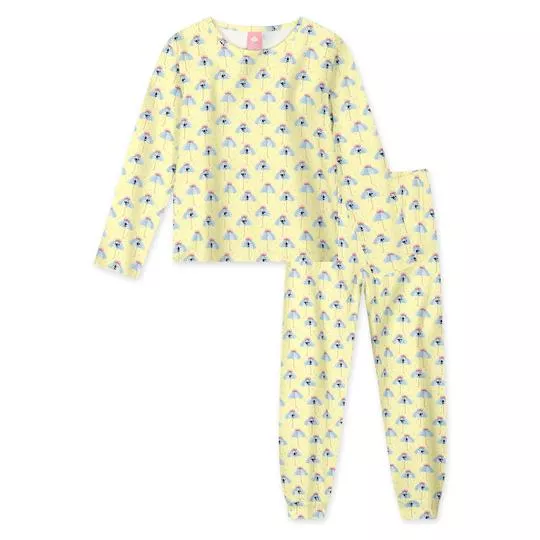 Pijama Lilica Ripilica®- Amarelo & Azul Claro