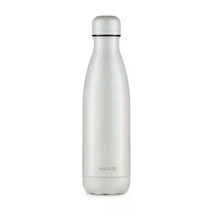 Garrafa Térmica<BR>- Inox & Branca<BR>- 500ml<BR>- Kouda