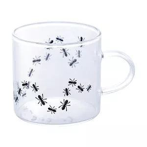 Caneca Bug<BR>- Incolor & Preta<BR>- 125ml<BR>- Lyor