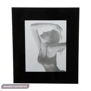 Porta-Retratos Retangular<BR>- Preto<BR>- 20x15cm<BR>- Wolff