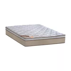 Colchão King Size Revolution Pocket<BR>- Branco & Bege Escuro<BR>- 27x193x203cm<BR>- Castor