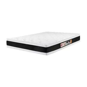 Colchão King Size Black White<BR>- Branco & Preto<BR>- 27x193x203cm<BR>- Castor