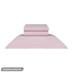 Jogo De Cama Day By Day King Size<BR>- Rosa Claro<BR>- 4Pçs<BR>- Naturalle