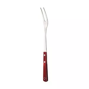 Garfo Para Assados Polywood<BR>- Inox & Marrom<BR>- 34,8cm