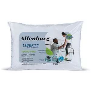 Travesseiro Liberty<BR>- Branco<BR>- 90x50cm<BR>- 180 Fios<BR>- Altenburg