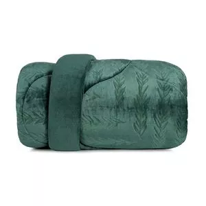 Edredom Blend Elegance Queen Size<BR>- Verde Escuro<BR>- 240x260cm<BR>- Altenburg