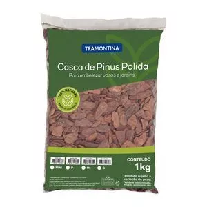 Casca De Pinus Polida<BR>- Marrom Escuro<BR>- Tamanho: P<BR>- 1Kg