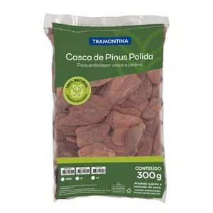 Casca De Pinus Polida<BR>- Marrom Escuro<BR>- Tamanho: M<BR>- 300g