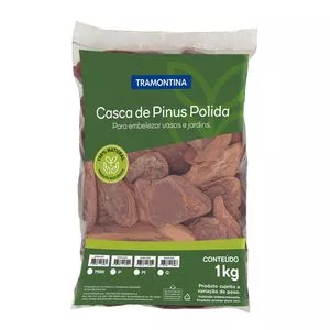 Casca De Pinus Polida<BR>- Marrom Escuro<BR>- Tamanho: G<BR>- 1Kg