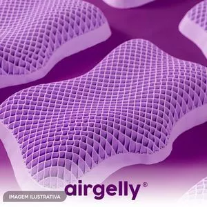 Travesseiro IWS Airgelly® 2.0<BR>- Roxo<BR>- 11x60x35cm